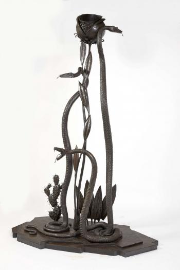 Trois Serpents Dans La Végétation by 
																	Michel Zadounaisky